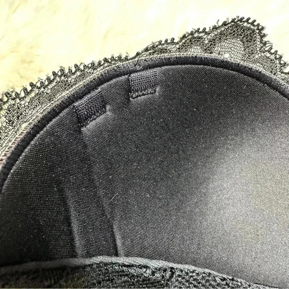 La Senza Strapless Push Up Bra Lace Black  & Cream Size 32C - Picture 6 of 16